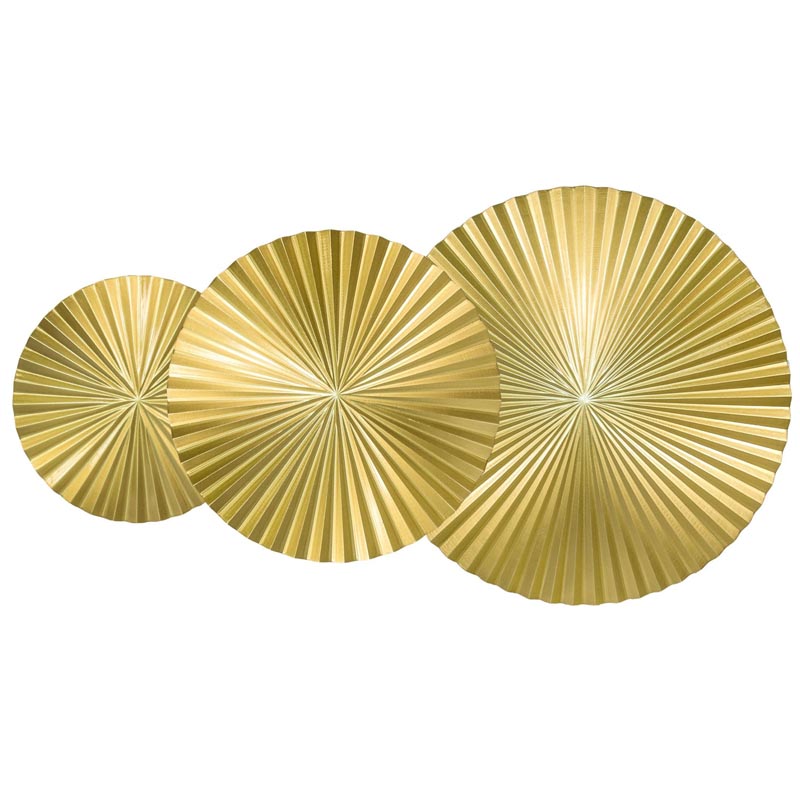 Арт-объект Apollo Gold Wall Plaque Disc 3 Золотой Арт-объект Apollo Gold Wall Plaque Disc 3 Золотой в Рязани | Loft Concept