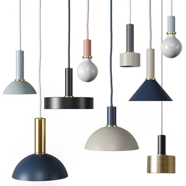 Подвесной светильник Ferm Living Socket Pendant High Черный Латунь Голубой пастельный Темно-синий Белый Дымчатая Роза Подвесной светильник Ferm Living Socket Pendant High Черный Латунь Голубой пастельный Темно-синий Белый Дымчатая Роза в Рязани | Loft Concept