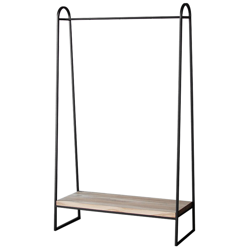 Рейл Amba Industrial Metal Rust Clothes Rail Черный Светлый дуб Рейл Amba Industrial Metal Rust Clothes Rail Черный Светлый дуб в Рязани | Loft Concept