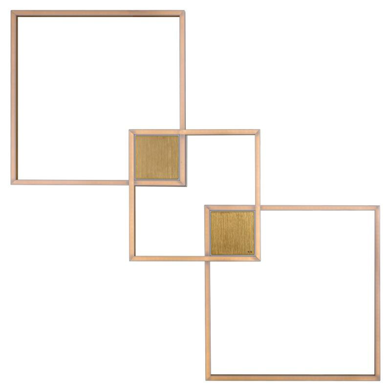 Потолочный светильник Squares Trio Geometrical Shape Ceiling Light Золотой Белый Потолочный светильник Squares Trio Geometrical Shape Ceiling Light Золотой Белый в Рязани | Loft Concept