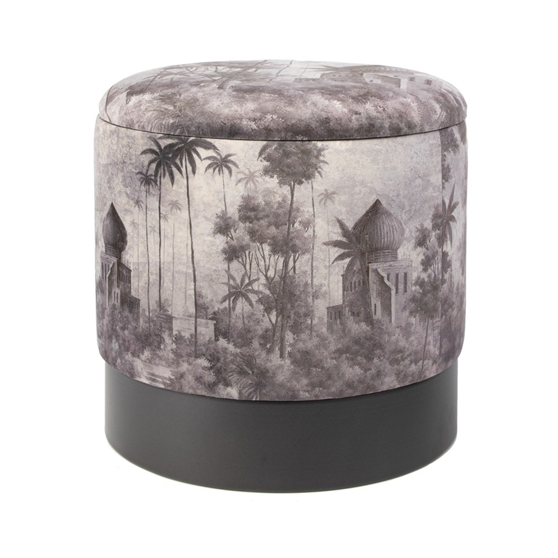 Пуф PUF Jungle Print small Мульти Черный Пуф PUF Jungle Print small Мульти Черный в Рязани | Loft Concept