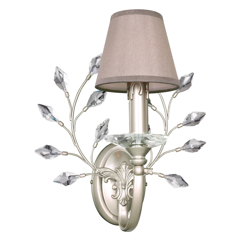 Бра Loretta Sconce grey Серый Прозрачный Белое золото винтаж Бра Loretta Sconce grey Серый Прозрачный Белое золото винтаж в Рязани | Loft Concept