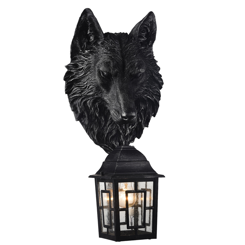 Уличный светильник Wolf Lantern Винтажный черный Прозрачное Стекло Уличный светильник Wolf Lantern Винтажный черный Прозрачное Стекло в Рязани | Loft Concept