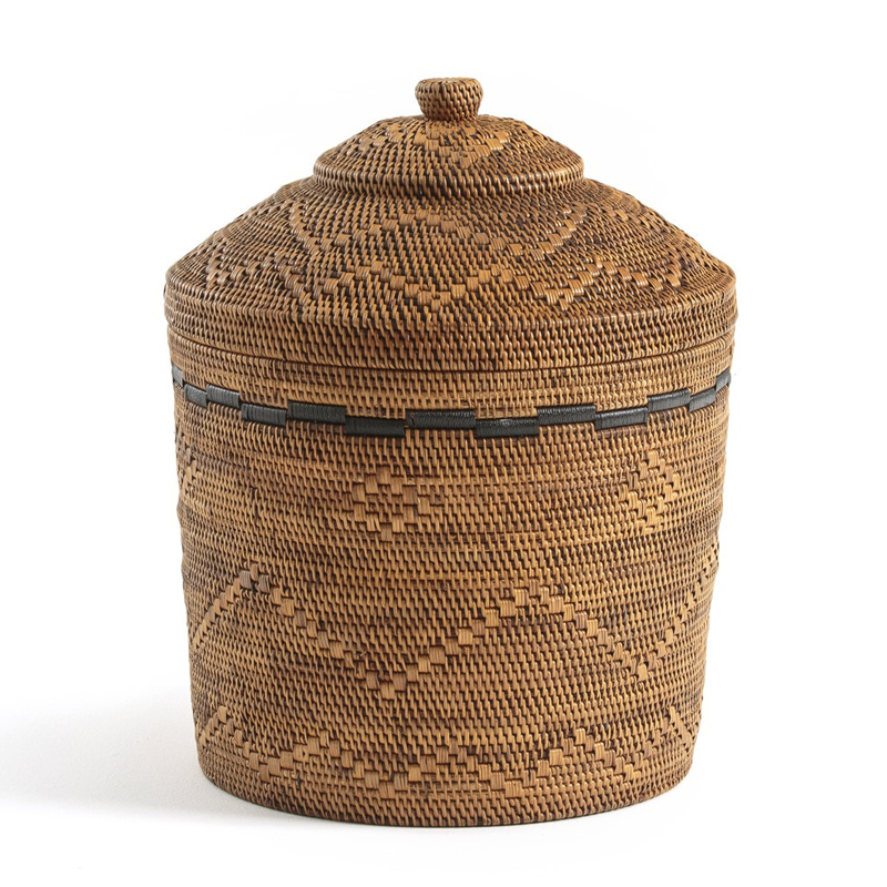 Корзина Wicker bamboo and rattan Коричневый Черный Корзина Wicker bamboo and rattan Коричневый Черный в Рязани | Loft Concept