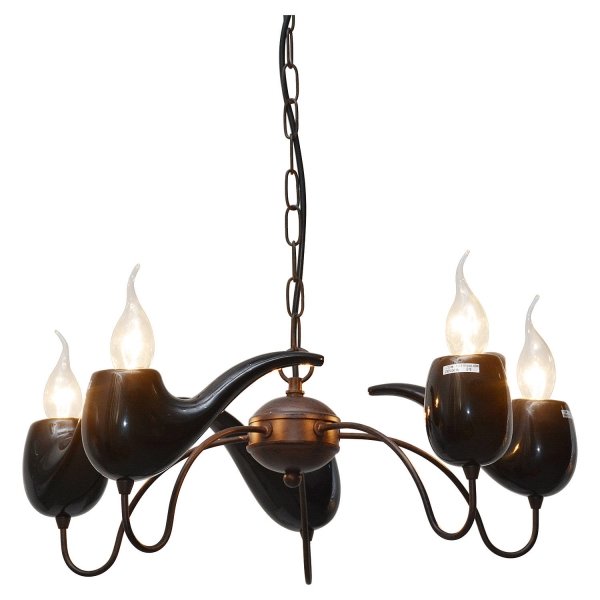 Люстра Smoking Pipes Chandelier Черный Люстра Smoking Pipes Chandelier Черный в Рязани | Loft Concept