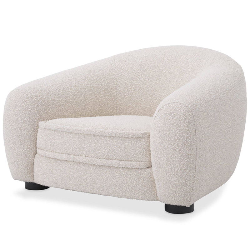Кресло Eichholtz Chair Freud Boucle cream Кремовый Черный Кресло Eichholtz Chair Freud Boucle cream Кремовый Черный в Рязани | Loft Concept