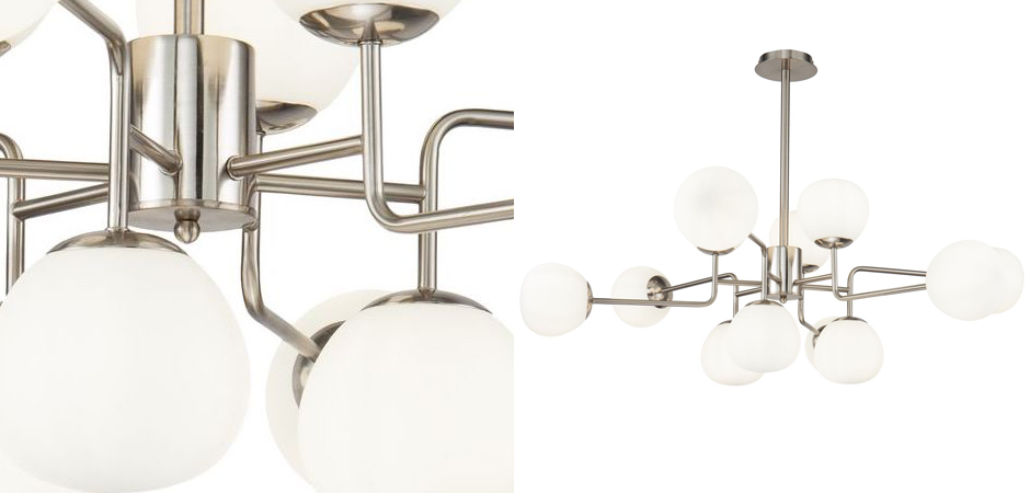 Люстра Tiepolo Ball Chandelier Nickel 12 Люстра Tiepolo Ball Chandelier Nickel 12 - Loft-Concept в Рязани