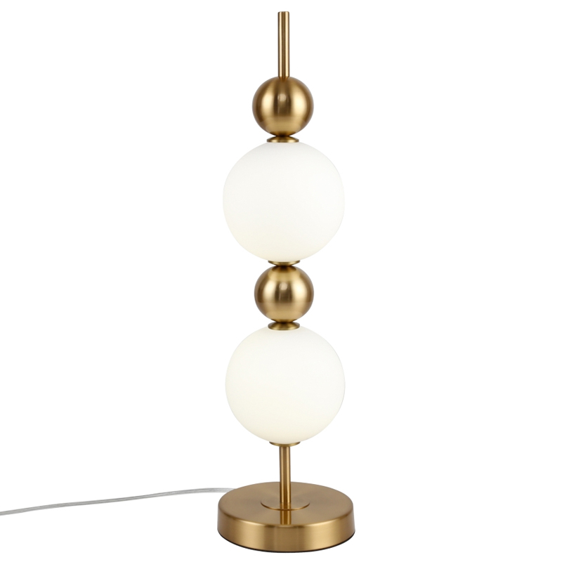 Настольная лампа PEARLS SUSPENSION Белый Латунь Настольная лампа PEARLS SUSPENSION Белый Латунь в Рязани | Loft Concept