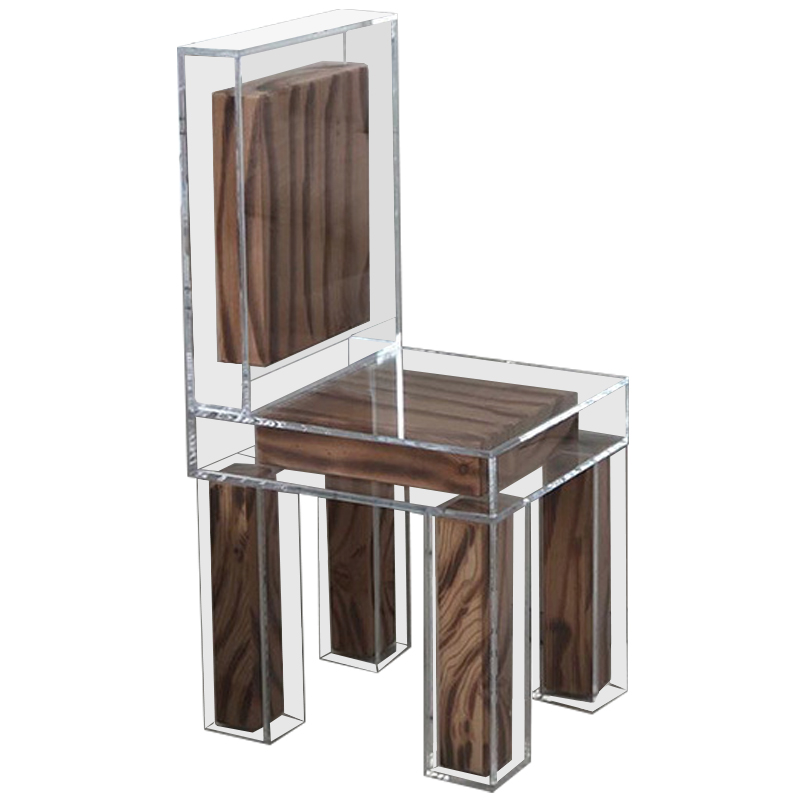 Стул Transparent Wood Chair Прозрачный Коричневый Стул Transparent Wood Chair Прозрачный Коричневый в Рязани | Loft Concept