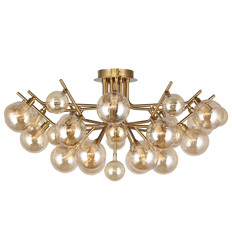 Люстра Berries Chandelier Flower bronze 18 Бронза Прозрачный Люстра Berries Chandelier Flower bronze 18 Бронза Прозрачный в Рязани | Loft Concept