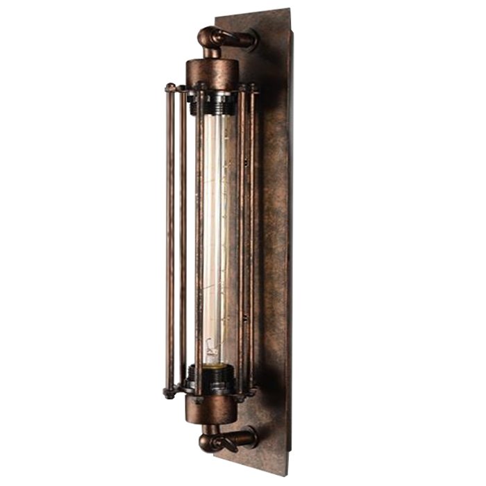 Бра Loft Industrial Edison Cage Momo vintage Бурая ржавчина Бра Loft Industrial Edison Cage Momo vintage Бурая ржавчина в Рязани | Loft Concept