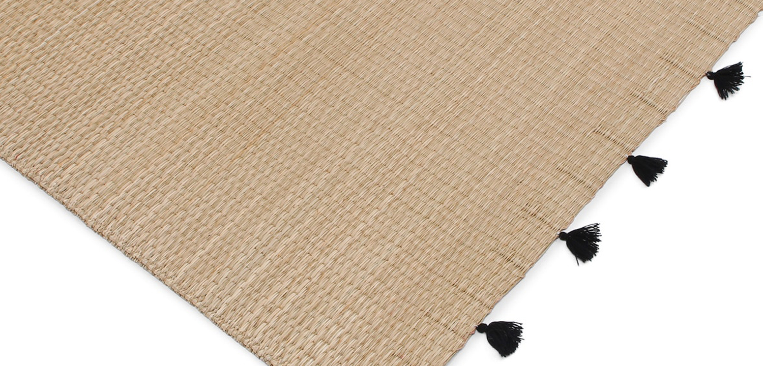 Ковер с помпонами Wicker Carpet - фото