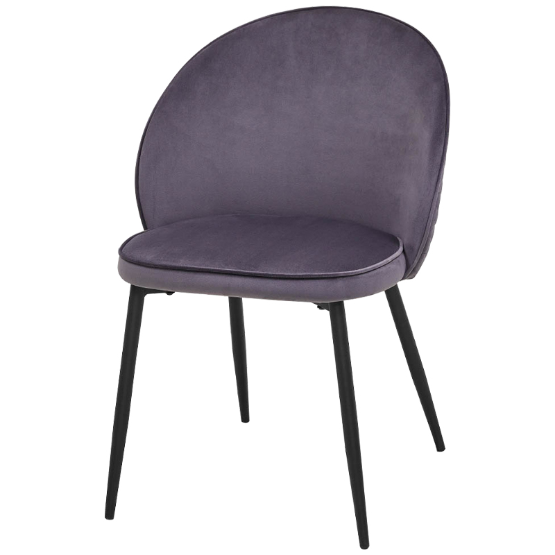 Стул с бархатной обивкой на металлических ножках Hexagon Pattern Chair Баклажан Черный Стул с бархатной обивкой на металлических ножках Hexagon Pattern Chair Баклажан Черный в Рязани | Loft Concept