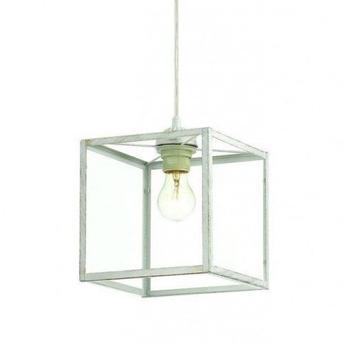 Подвесной светильник Loft Industrial Ortogonal Pendant Cube White Прозрачное Стекло Коричневый Подвесной светильник Loft Industrial Ortogonal Pendant Cube White Прозрачное Стекло Коричневый в Рязани | Loft Concept