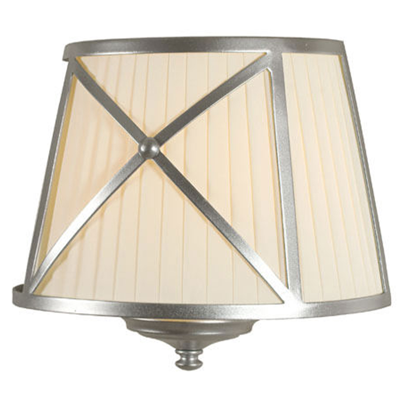 Бра Provence Lampshade Light Silver Wall Lamp Бежевый Серебряный Бра Provence Lampshade Light Silver Wall Lamp Бежевый Серебряный в Рязани | Loft Concept