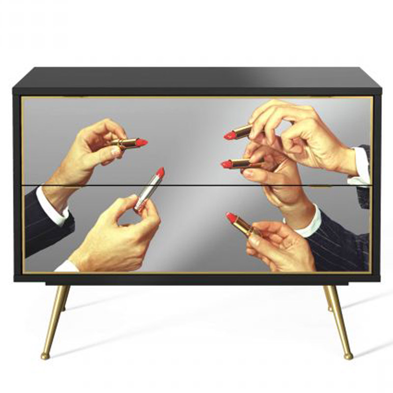 Комод Seletti Chest of Two Drawers Lipstick Мульти Черный Золотой Шампань Комод Seletti Chest of Two Drawers Lipstick Мульти Черный Золотой Шампань в Рязани | Loft Concept