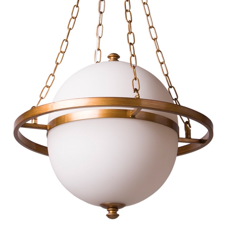 Люстра Saturn Chandelier Золотой Молочный Люстра Saturn Chandelier Золотой Молочный в Рязани | Loft Concept