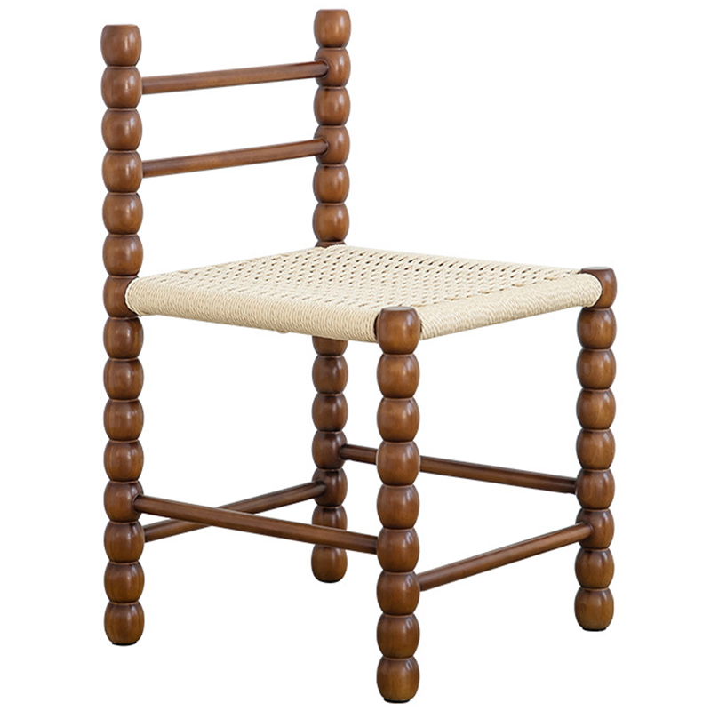 Стул French Corner Chair Brown Коричневый Бежевый Стул French Corner Chair Brown Коричневый Бежевый в Рязани | Loft Concept