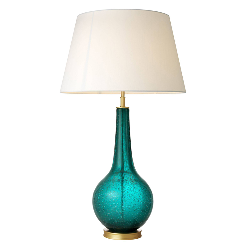 Настольная лампа Eichholtz Table Lamp Massaro Бирюзовый Латунь Белый Настольная лампа Eichholtz Table Lamp Massaro Бирюзовый Латунь Белый в Рязани | Loft Concept
