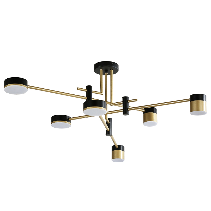 Светодиодная люстра Maxine Light 6 ламп Белый Золотой Черный Светодиодная люстра Maxine Light 6 ламп Белый Золотой Черный в Рязани | Loft Concept