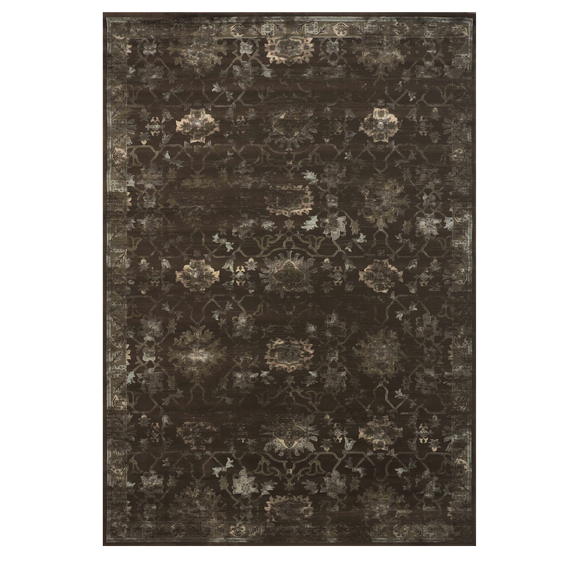 Ковёр из вискозы Indian pattern Choco Коричневый Ковёр из вискозы Indian pattern Choco Коричневый в Рязани | Loft Concept