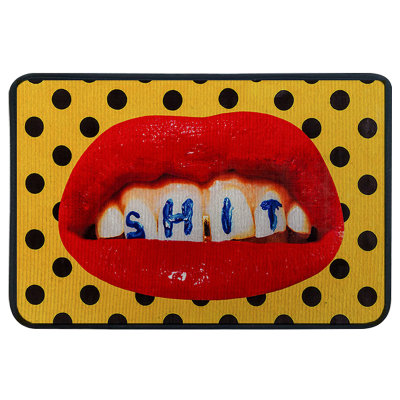 Ковер Seletti Rectangular Rug Teeth Small Желтый Красный в Рязани | Loft Concept 