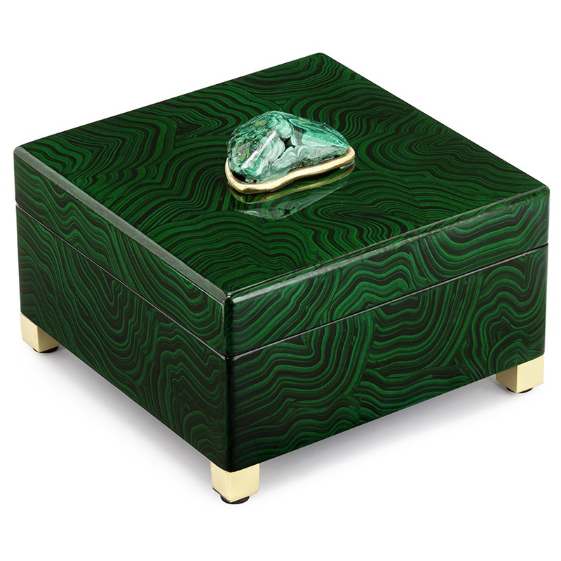 Шкатулка BOX MALAKRIZIA Малахит (зеленый) Шкатулка BOX MALAKRIZIA Малахит (зеленый) в Рязани | Loft Concept