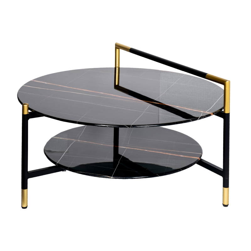 Кофейный столик Coffee Table CARTER 80 Черный Золотой в Рязани | Loft Concept 