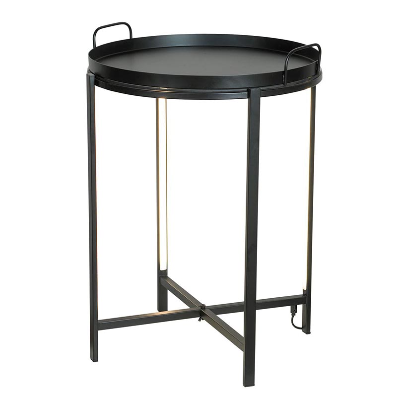 Приставной стол Nagib Side Table Black LED Черный Приставной стол Nagib Side Table Black LED Черный в Рязани | Loft Concept