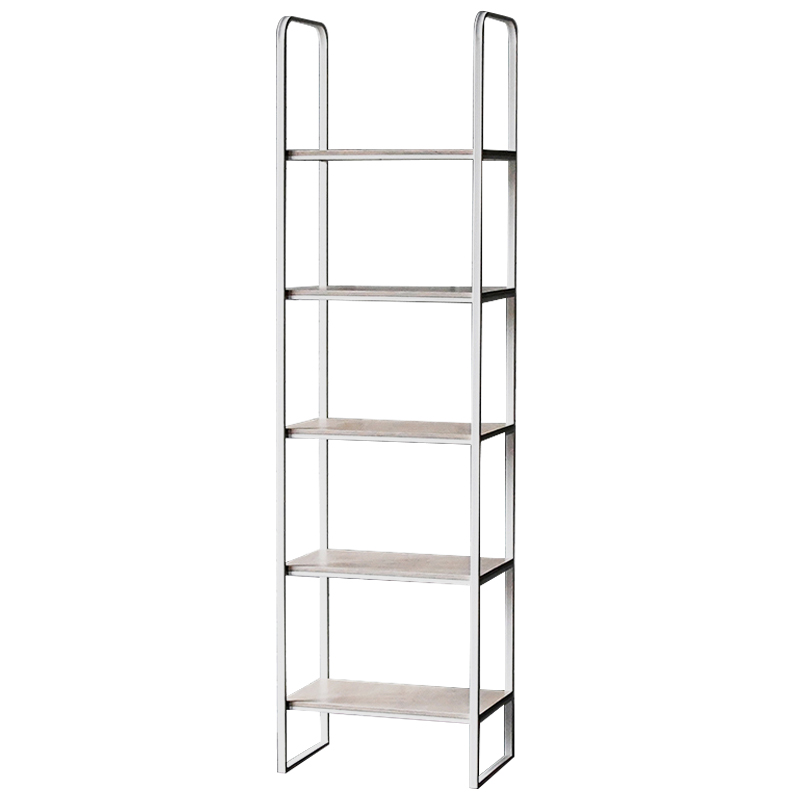 Стеллаж Ayman Industrial Metal Rust Rack Белый Древесина Стеллаж Ayman Industrial Metal Rust Rack Белый Древесина в Рязани | Loft Concept