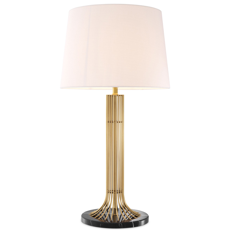 Настольная лампа Eichholtz Table Lamp Biennale Белый Глянцевое золото Черный Мрамор Nero Настольная лампа Eichholtz Table Lamp Biennale Белый Глянцевое золото Черный Мрамор Nero в Рязани | Loft Concept