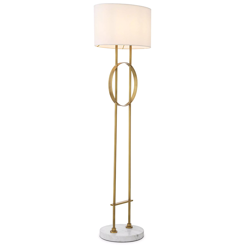 Торшер Eichholtz Floor Lamp Kaiser Латунь Белый Мрамор Bianco Белый Торшер Eichholtz Floor Lamp Kaiser Латунь Белый Мрамор Bianco Белый в Рязани | Loft Concept