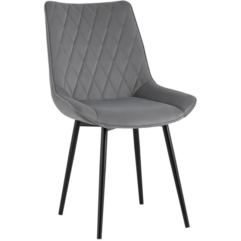 Стул Seoul S Chair Серый Велюр Серый Черный Стул Seoul S Chair Серый Велюр Серый Черный в Рязани | Loft Concept