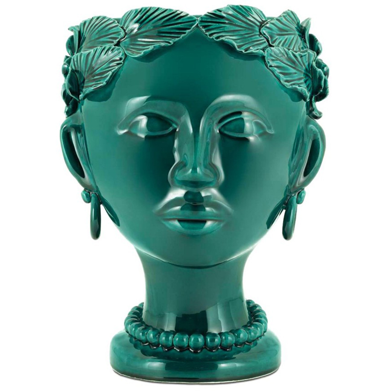 Ваза Vase Selva Mono Copper Green Изумрудный Ваза Vase Selva Mono Copper Green Изумрудный в Рязани | Loft Concept