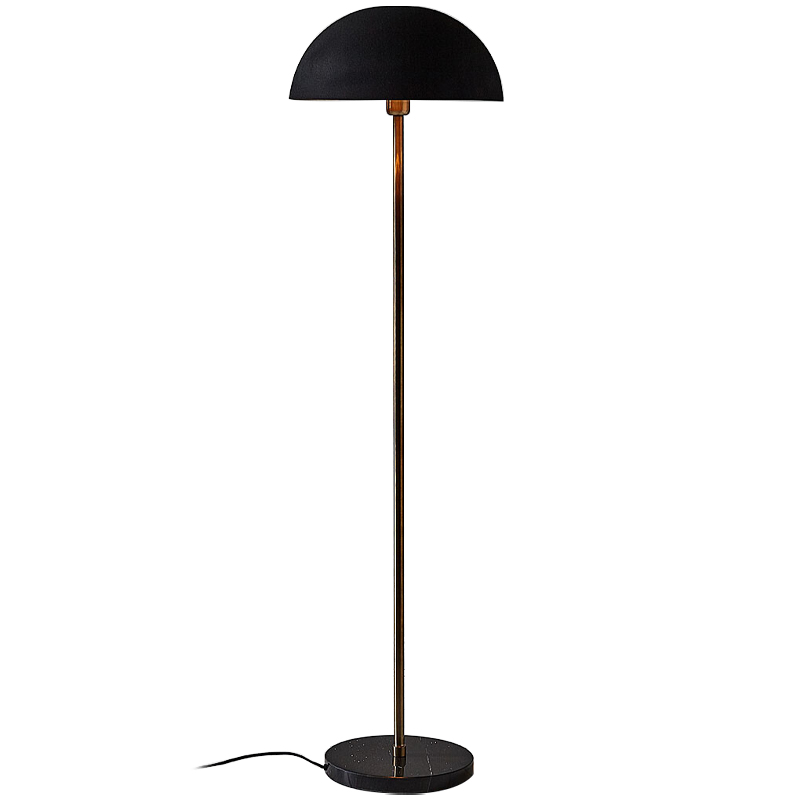 Торшер Riverside Floor Lamp Black Черный Черный Мрамор Nero Латунь Торшер Riverside Floor Lamp Black Черный Черный Мрамор Nero Латунь в Рязани | Loft Concept