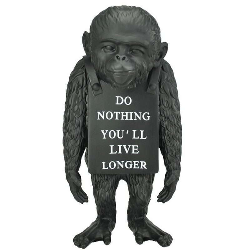 Статуэтка Banksy Lying Monkey Black Черный Статуэтка Banksy Lying Monkey Black Черный в Рязани | Loft Concept
