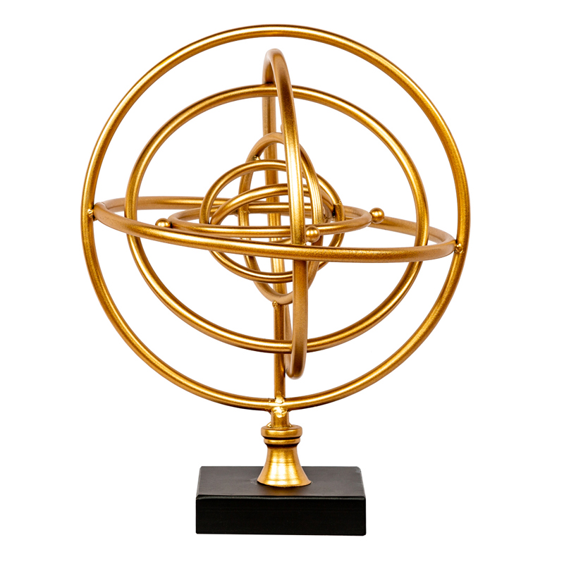 Статуэтка Sphere Sundial gold Черный Золотой Статуэтка Sphere Sundial gold Черный Золотой в Рязани | Loft Concept