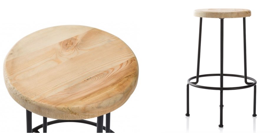 Барный стул Industrial Iron Linden Bar Stool Барный стул Industrial Iron Linden Bar Stool - Loft-Concept в Рязани