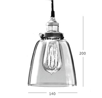 Подвесной светильник Loft Clear Glass Cloche в Рязани