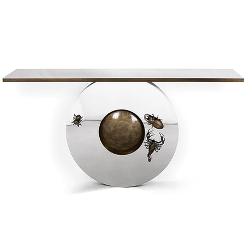 Консоль Metamorphosis Console Латунь Зеркало Консоль Metamorphosis Console Латунь Зеркало в Рязани | Loft Concept