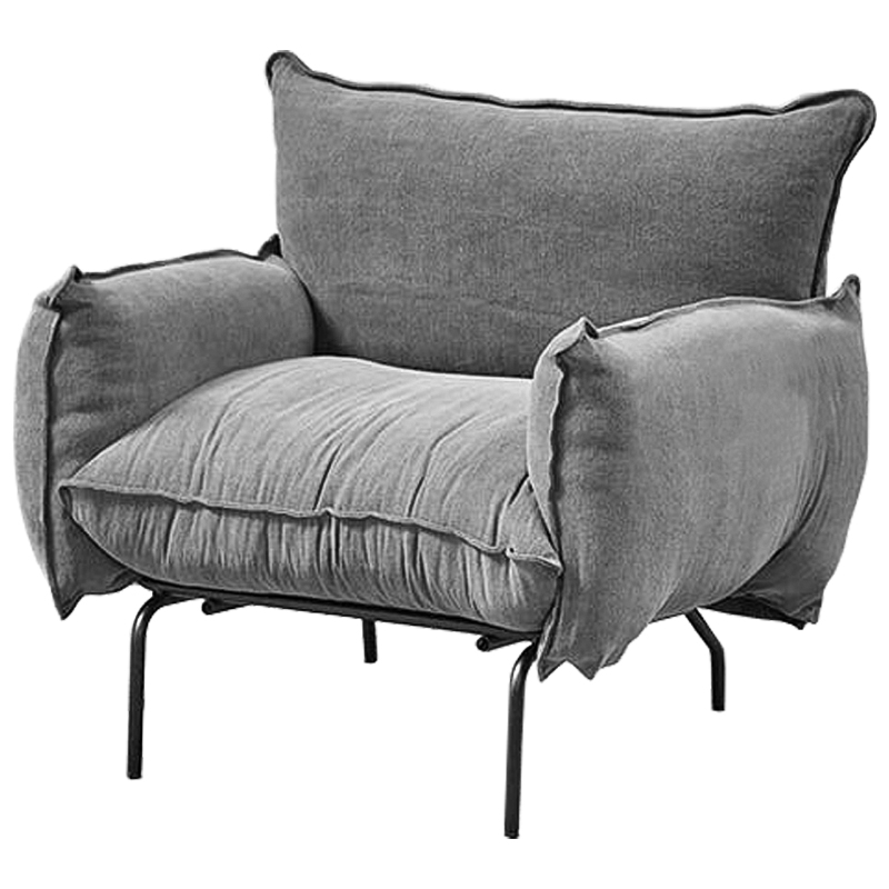 Кресло Elsa Armchair Gray Серый Черный Кресло Elsa Armchair Gray Серый Черный в Рязани | Loft Concept