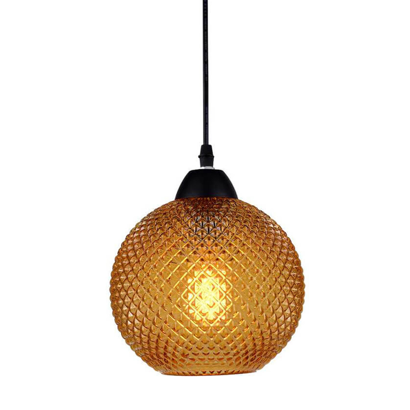 Подвесной светильник Crystal Galaxy Ball amber glass Черный Янтарь (Amber) Подвесной светильник Crystal Galaxy Ball amber glass Черный Янтарь (Amber) в Рязани | Loft Concept