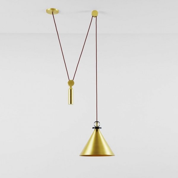 Подвесной светильник Shape up Pendant Cone Brass Латунь Подвесной светильник Shape up Pendant Cone Brass Латунь в Рязани | Loft Concept