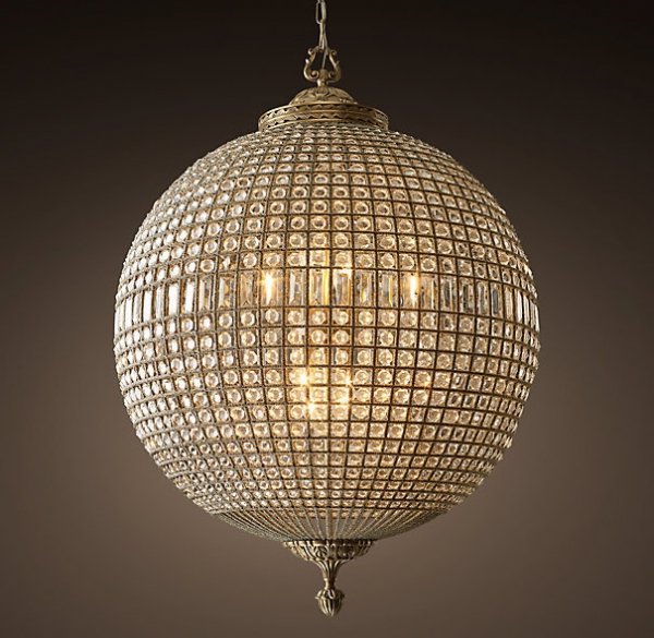 Люстра RH 19th c. Casbah Crystal Pendant 90 Темная бронза винтаж Люстра RH 19th c. Casbah Crystal Pendant 90 Темная бронза винтаж в Рязани | Loft Concept