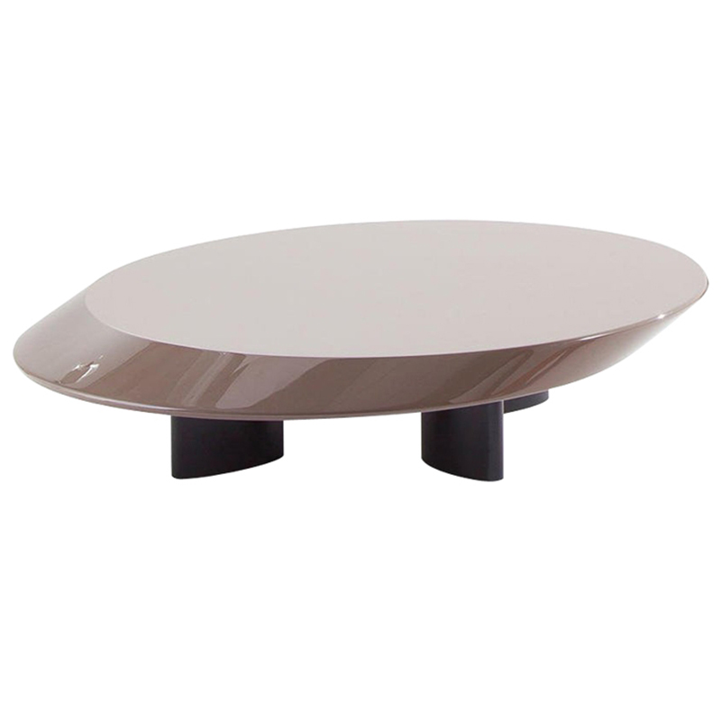 Кофейный стол Ellipse Grey Glossy Coffee Table Серый Черный Кофейный стол Ellipse Grey Glossy Coffee Table Серый Черный в Рязани | Loft Concept