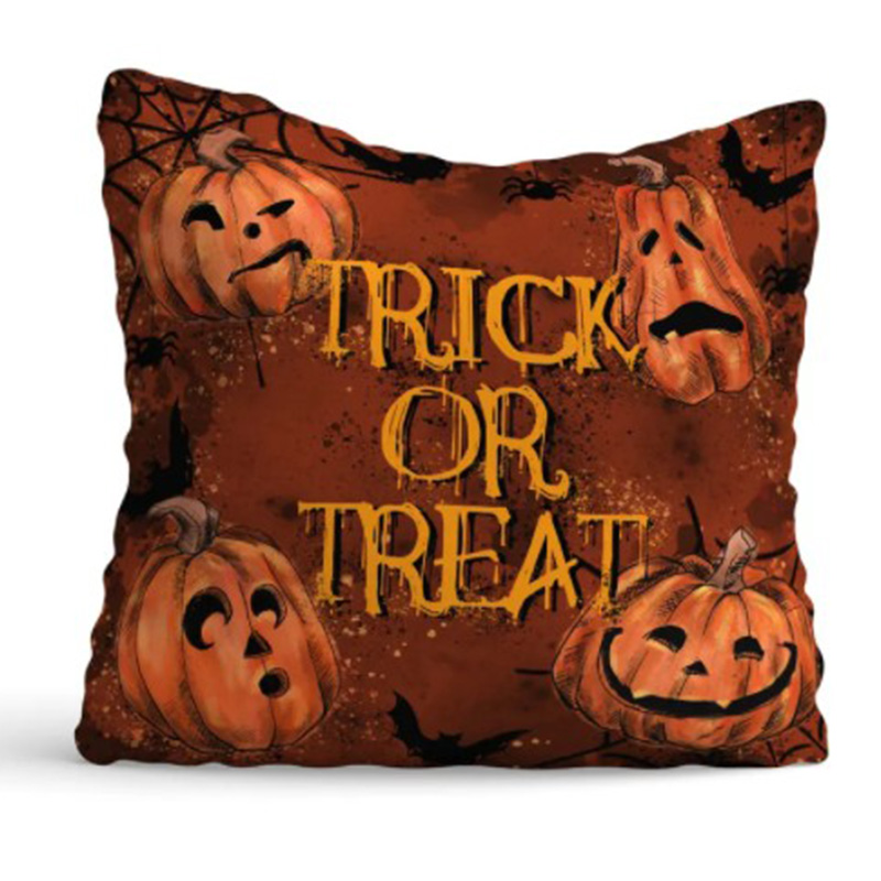 Подушка Halloween Trick or Treat Черный Оранжевый Подушка Halloween Trick or Treat Черный Оранжевый в Рязани | Loft Concept