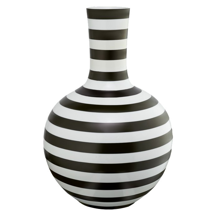 Ваза Black and White Stripe Черно-белый Ваза Black and White Stripe Черно-белый в Рязани | Loft Concept
