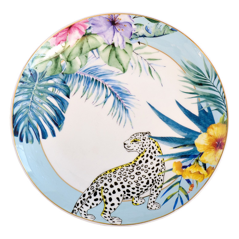Тарелка NATURE Guepard blue Мульти Тарелка NATURE Guepard blue Мульти в Рязани | Loft Concept