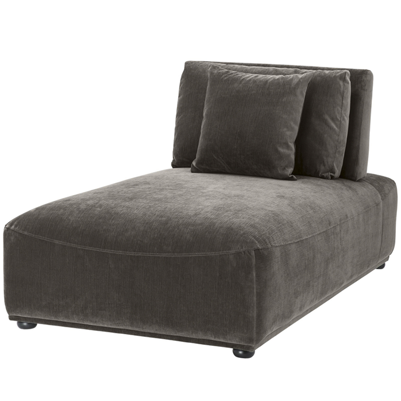 Кресло Eichholtz Chaise Longue Mondial Granite grey Серый Черный Кресло Eichholtz Chaise Longue Mondial Granite grey Серый Черный в Рязани | Loft Concept