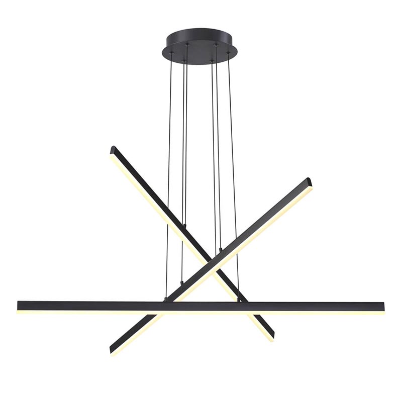 Люстра Rolf Black Lines Chandelier Черный Люстра Rolf Black Lines Chandelier Черный в Рязани | Loft Concept